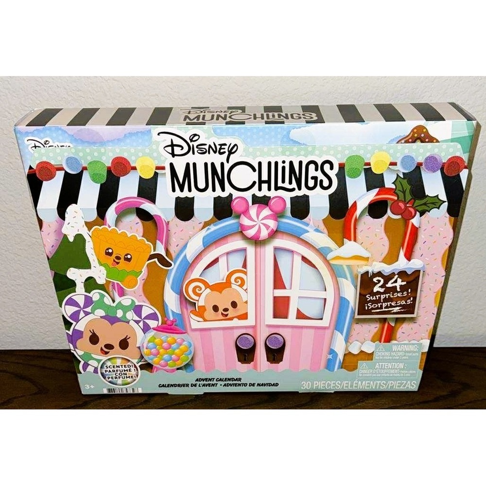 2025 Disney Munchlings Advent Calendar 24 Scented Color Reveal Toy Surprises NEW